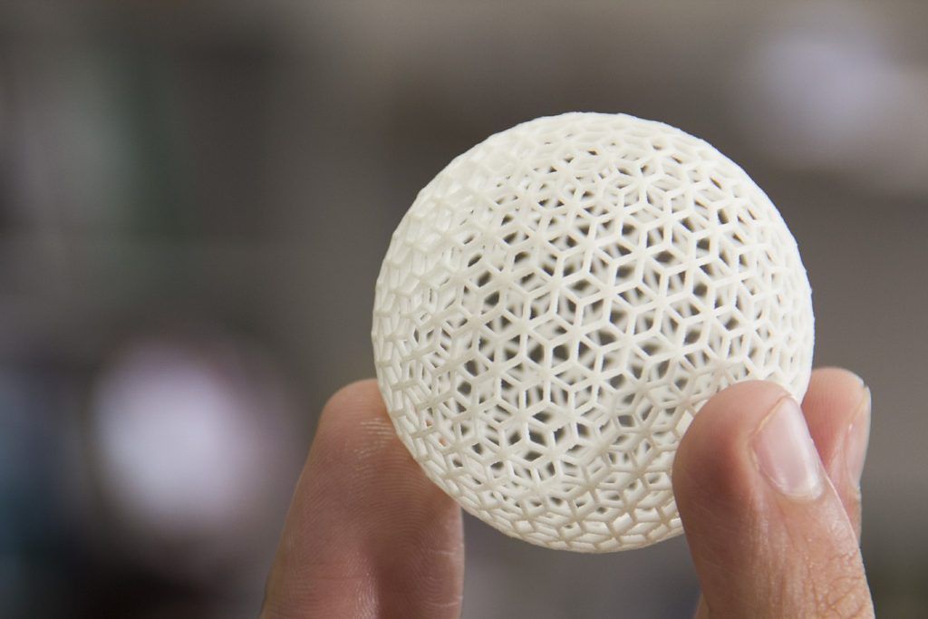 Sphère construite à l'aide de la fabrication additive